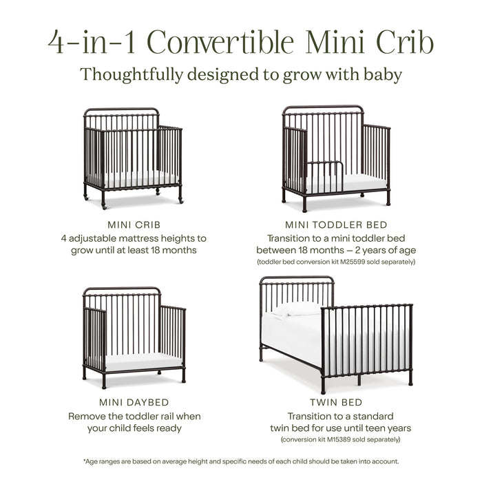 Black Friday Deal! Namesake Winston 4-in-1 Convertible Mini Crib