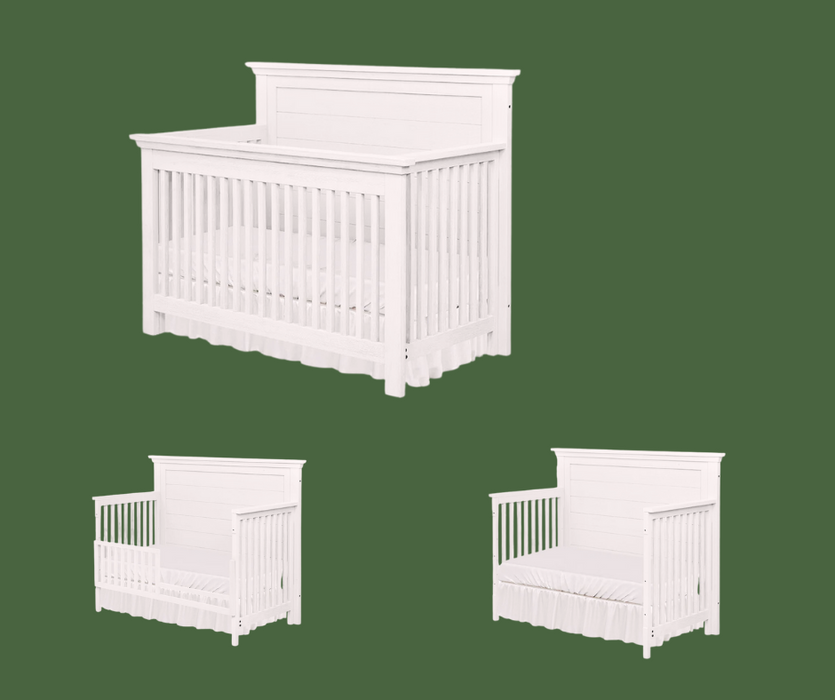 Clearance Lugo Flat Top Crib in Brushed Linen