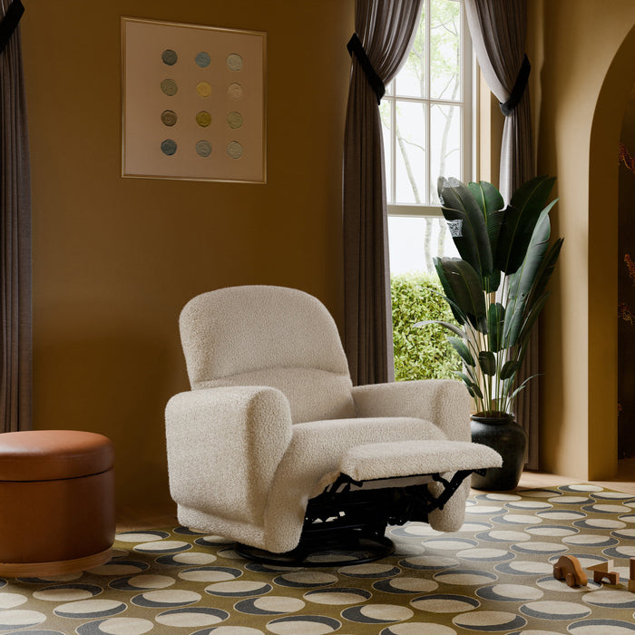 Black Friday Deal! Babyletto Rainbow Recliner and Swivel Glider in Teddy Loop