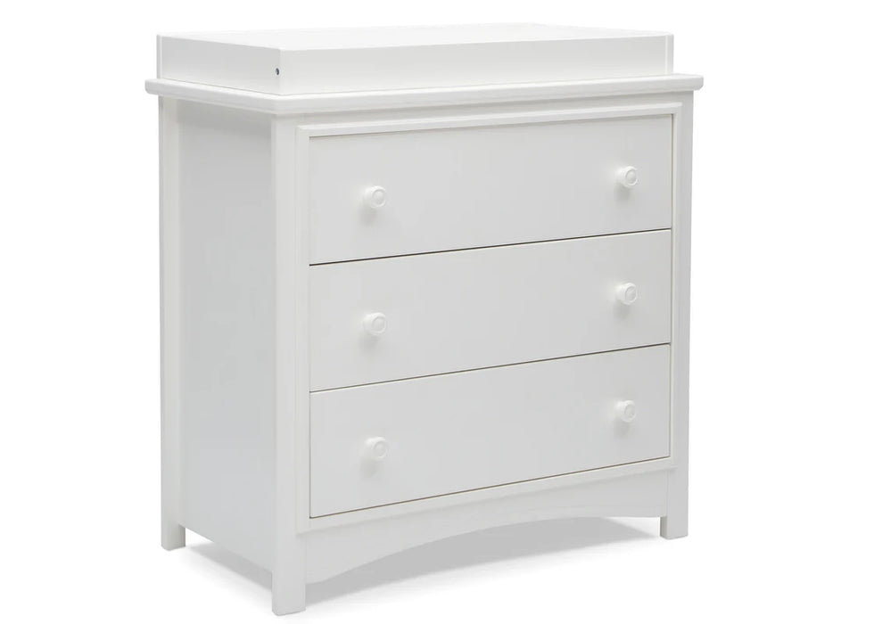Delta Children Perry 3 Drawer Dresser with Changing Top and Interlocking Drawers