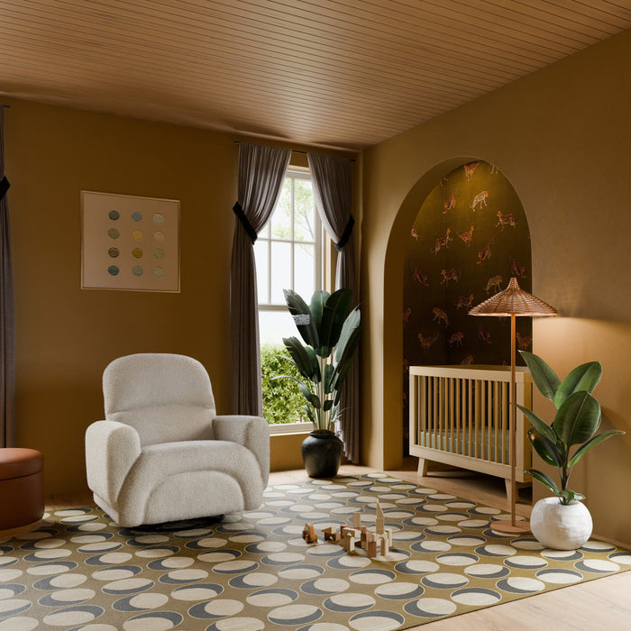 Black Friday Deal! Babyletto Rainbow Recliner and Swivel Glider in Teddy Loop