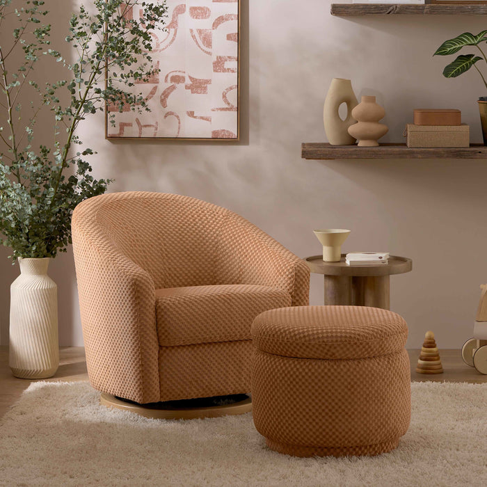 Black Friday Deal!Babyletto Enoki Storage Ottoman in Velvet Checker