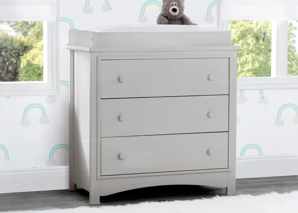 Delta Children Perry 3 Drawer Dresser with Changing Top and Interlocking Drawers
