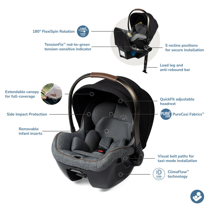 Maxi-Cosi Tayla™ Max Peri™ 180° Rotating Infant Car Seat Travel System