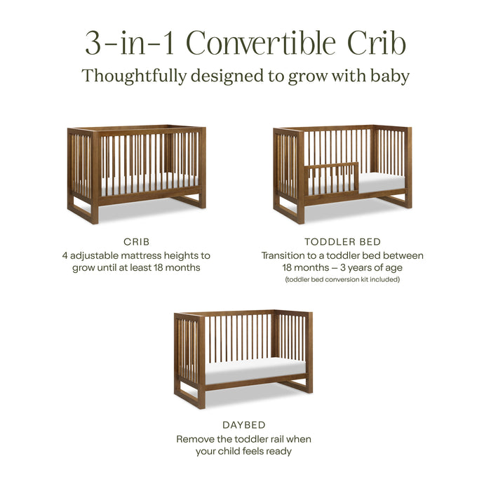 Black Friday Deal! Namesake Nantucket 3-in-1 Convertible Crib with Toddler Bed Conversion Kit