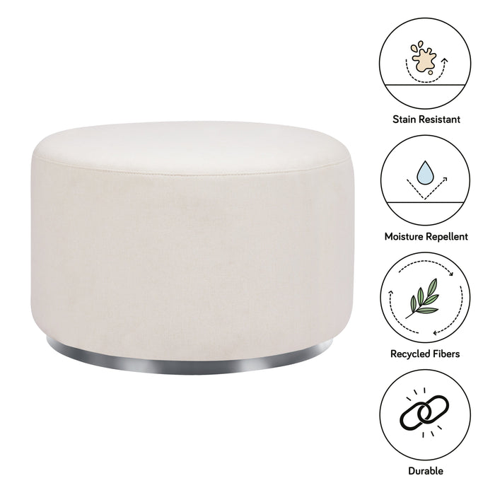 Black Friday Deal! Babyletto Tuba Gliding Ottoman in Eco-Performance Fabric | Water Repellent & Stain Resistant