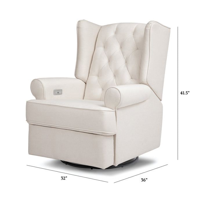 Black Friday Deal! Namesake Harbour Electronic Recliner and Swivel Glider in Eco-Performance Fabric with USB port | Water Repellent & Stain Resistant