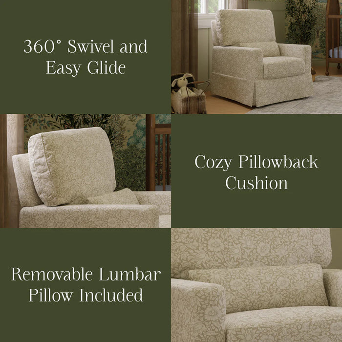 Morris & Co. x Namesake Crawford Pillowback Comfort Swivel Glider