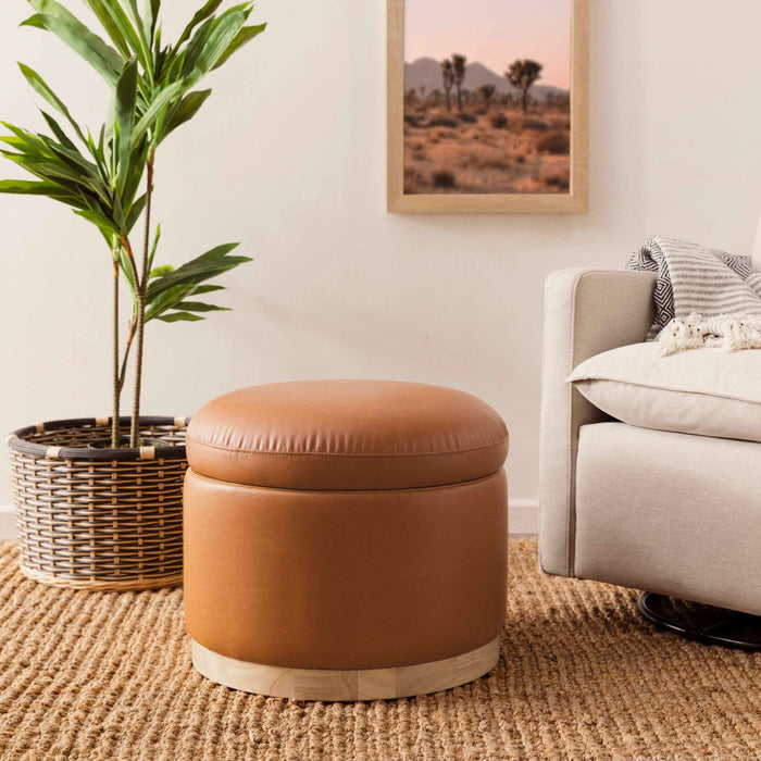 Black Friday Deal! Babyletto Naka Storage Ottoman in Vegan Leather