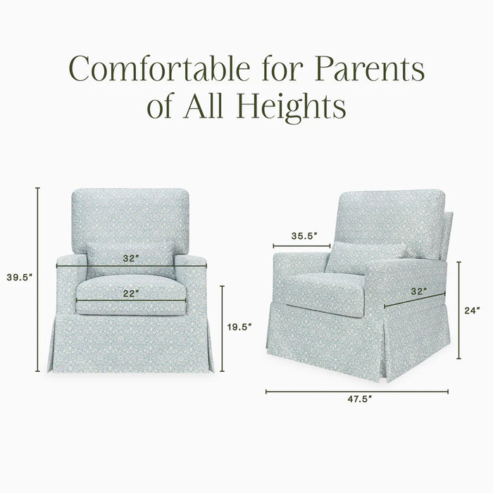 Morris & Co. x Namesake Crawford Pillowback Comfort Swivel Glider