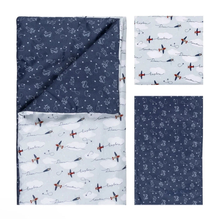 Sammy & Lou Adventure Awaits Air Traveler 3-Piece Baby Nursery Crib Bedding Set