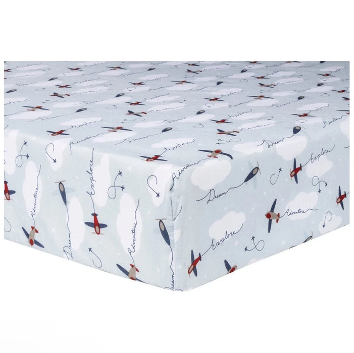 Sammy & Lou Adventure Awaits Air Traveler 3-Piece Baby Nursery Crib Bedding Set