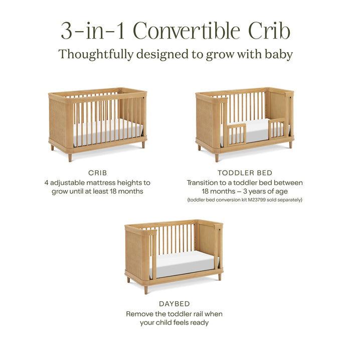Black Friday Sale! Namesake Marin with Cane 3-in-1 Convertible Crib