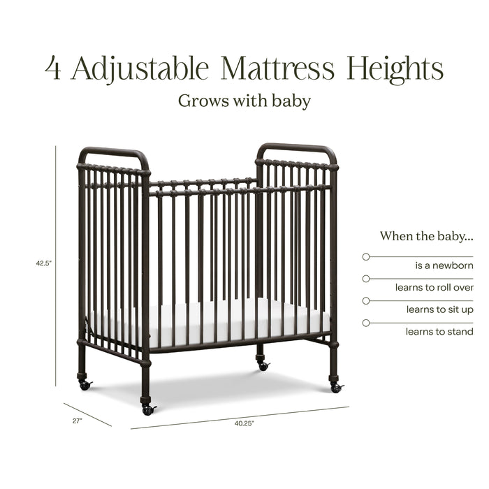 Black Friday Deal! Namesake Abigail 3-in-1 Convertible Mini Crib