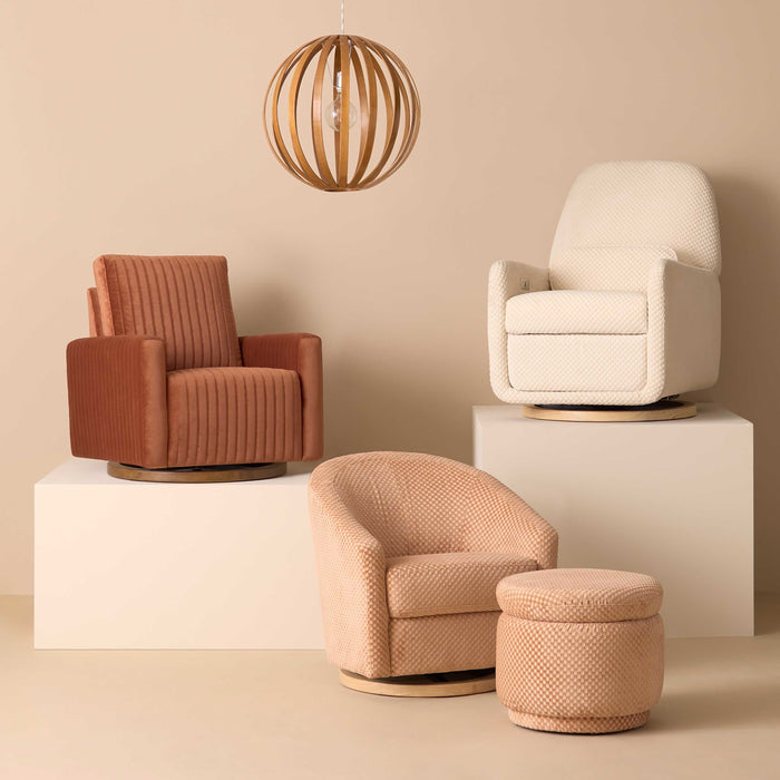 Black Friday Deal!Babyletto Enoki Storage Ottoman in Velvet Checker