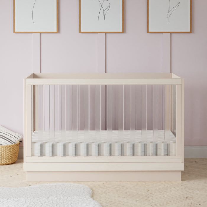 Black Friday Deal! Babyletto Harlow Acrylic 3-in-1 Convertible Crib with Toddler Bed Conversion Kit