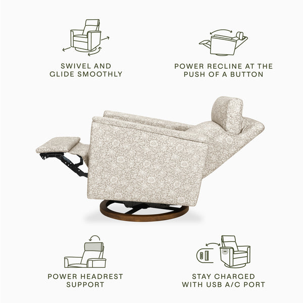Morris & Co. x Namesake Willa Plus Power Glider Recliner w/ Power Headrest