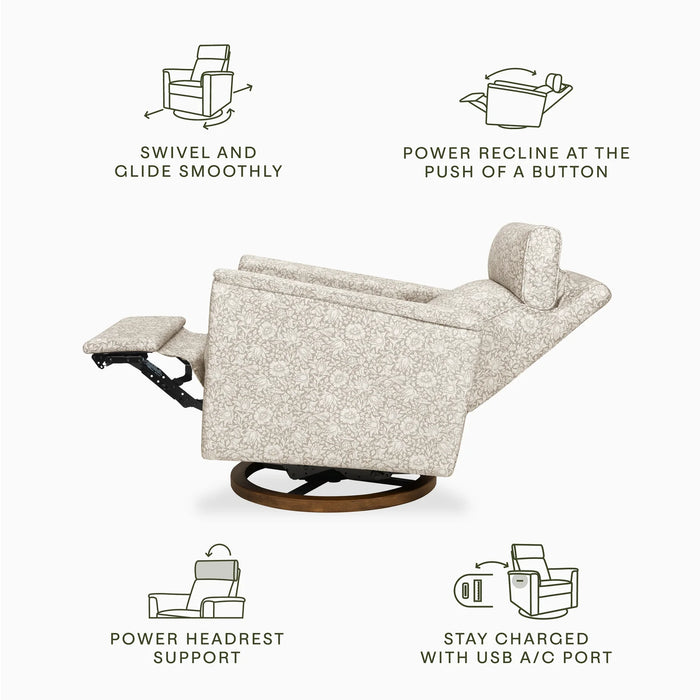 Namesake Willa Plus Power Glider Recliner + Power Headrest