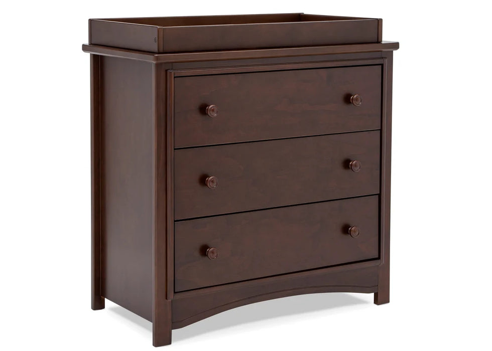 Delta Children Perry 3 Drawer Dresser with Changing Top and Interlocking Drawers