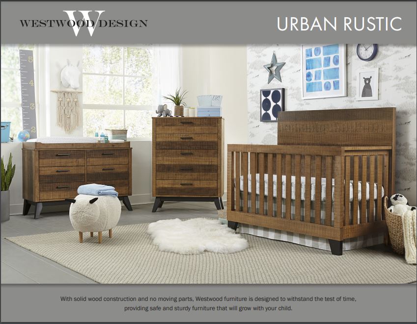 Westwood Baby Urban Rustic Convertible Crib