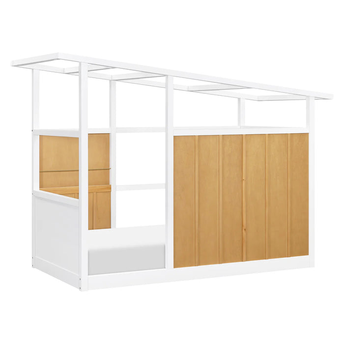 Babyletto Palma Mid-Century House Montessori-Inspired Twin Bed