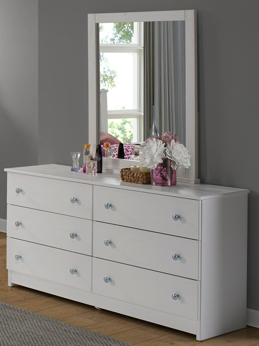 Clearance Innovations 6-Drawer Double Dresser with Mirror (Anti-Tip)