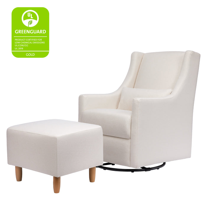 Black Friday Deal! Babyletto Toco Swivel Glider and Ottoman in Eco-Performance Fabric | Water Repellent & Stain Resistant