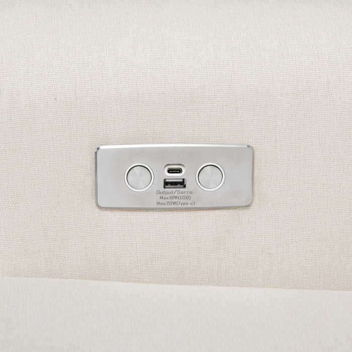 Black Friday Deal! Namesake Harbour Electronic Recliner and Swivel Glider in Eco-Performance Fabric with USB port | Water Repellent & Stain Resistant