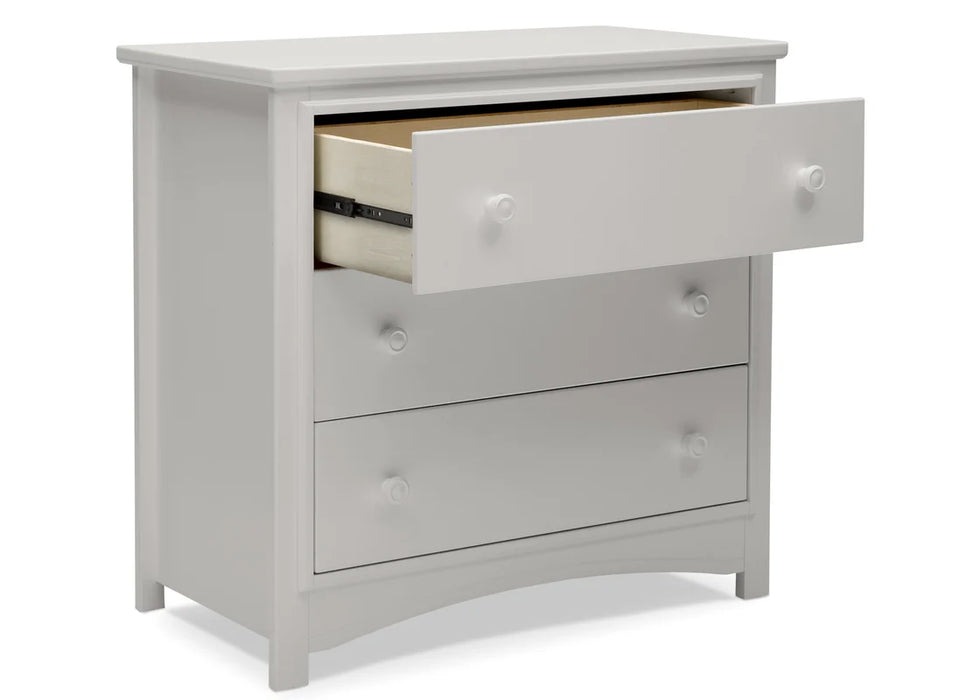 Delta Children Perry 3 Drawer Dresser with Changing Top and Interlocking Drawers