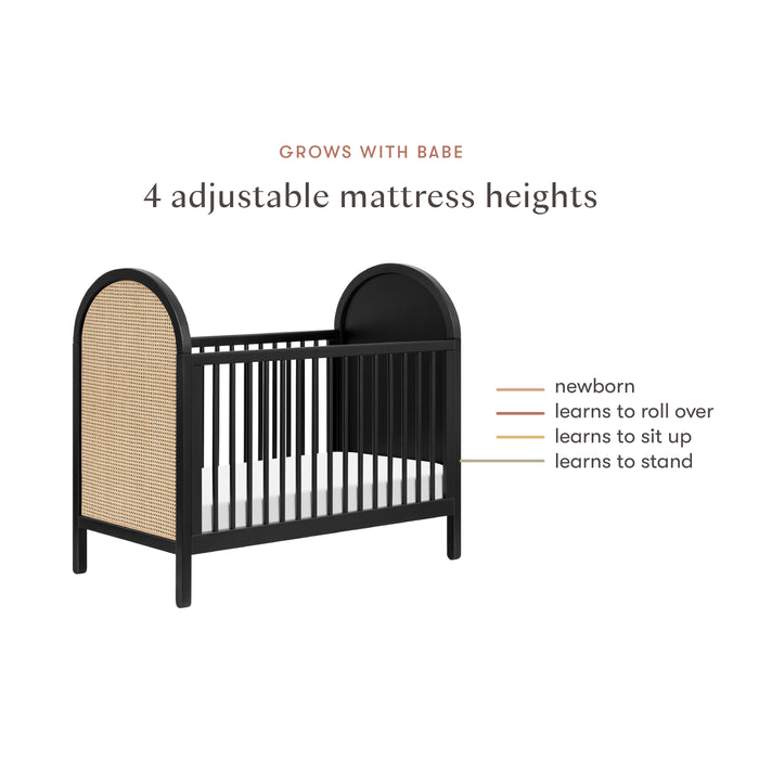 Black Friday Deal! Babyletto Bondi Cane 3-in-1 Convertible Crib with Toddler Bed Conversion Kit