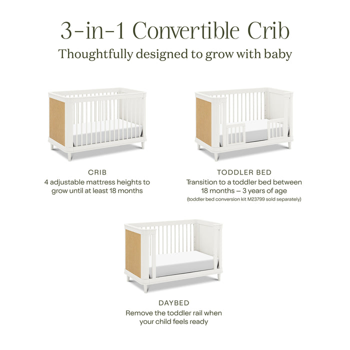 Black Friday Sale! Namesake Marin with Cane 3-in-1 Convertible Crib