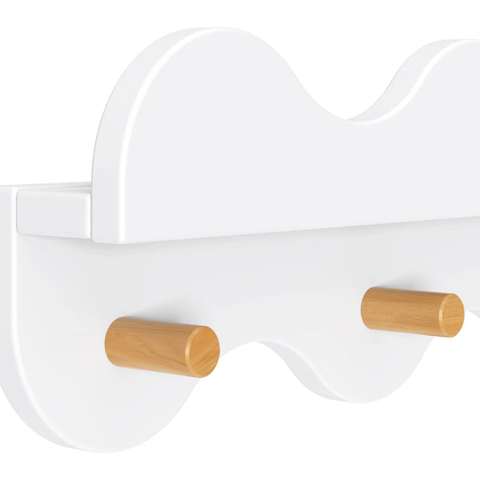 Babyletto Lido Wave Bookshelf with Hooks