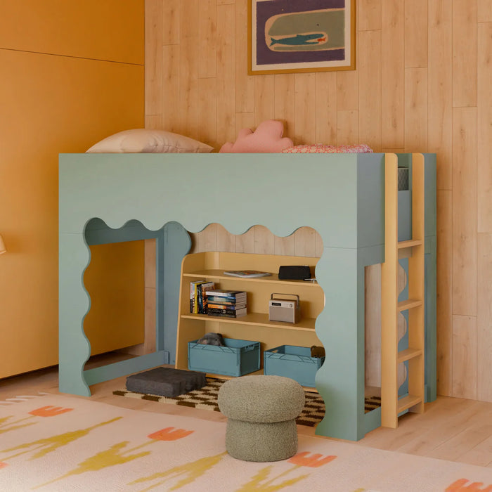 Babyletto Lido Wave Low Loft Twin Bed