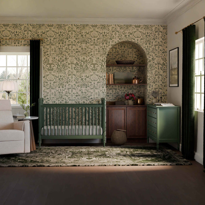 Black Friday Deal! Namesake Liberty 3-in-1 Convertible Spindle Crib with Toddler Bed Conversion Kit