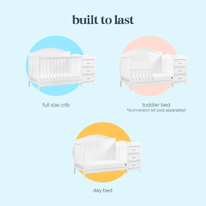 DaVinci Charlie 4-in-1 Convertible Crib and Changer Combo