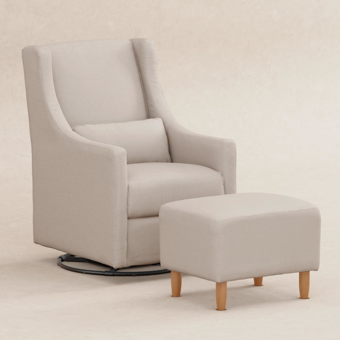 Black Friday Deal! Babyletto Toco Swivel Glider and Ottoman in Eco-Performance Fabric | Water Repellent & Stain Resistant
