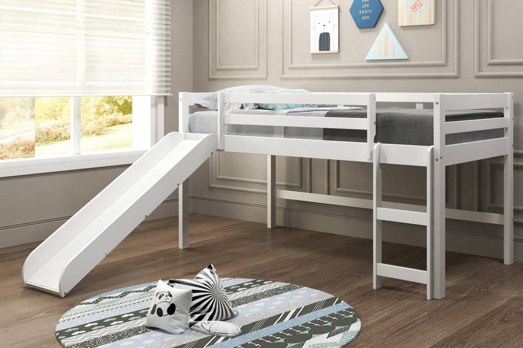Canal House Twin Loft Bed with Slide
