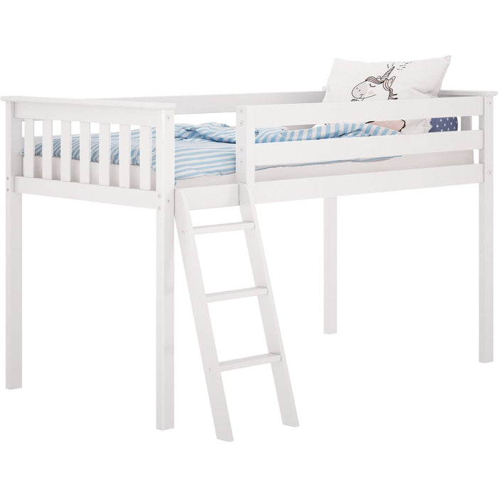 M3 Low Loft Bed with Angle Ladder *400 lbs rating