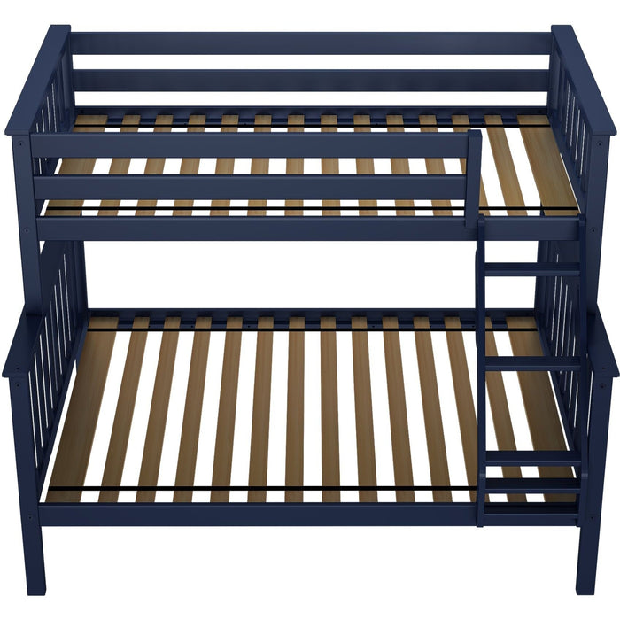 M3 Twin over Full Slat Bunk with Angle Ladder + Slat Rolls  400Lbs Rating on Each Bed