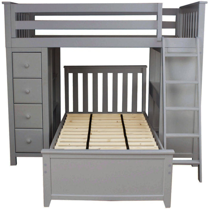 Jackpot Deluxe Loft Bed Storage Study + Twin Bed