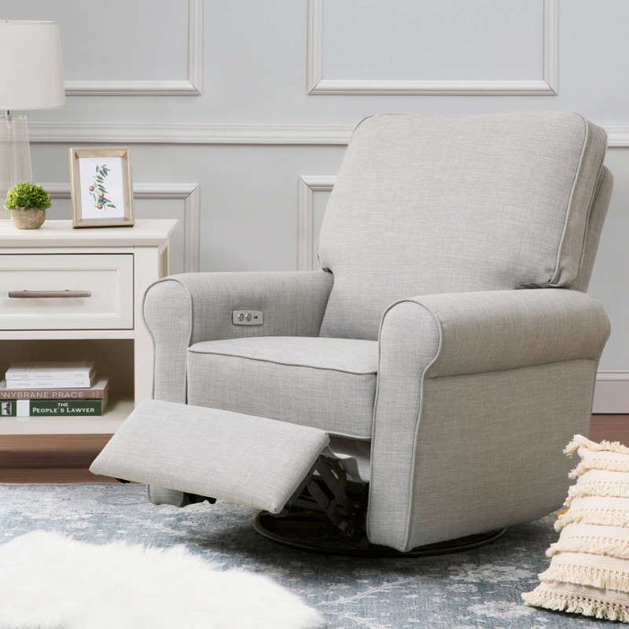 Monogram Power Monroe Recliner and Swivel Glider in Eco-Performance Fabric with USB port | Water Repellent & Stain Resistant