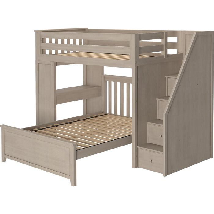 Jackpot Deluxe Staircase Loft Bed Desk + Full Bed