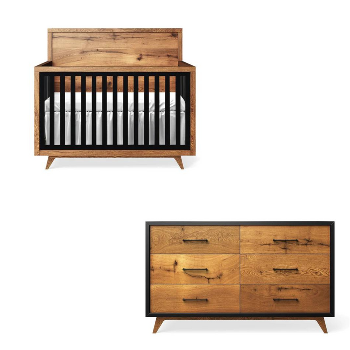 Romina Uptown Collection 4-in-1 Crib and Double Dresser