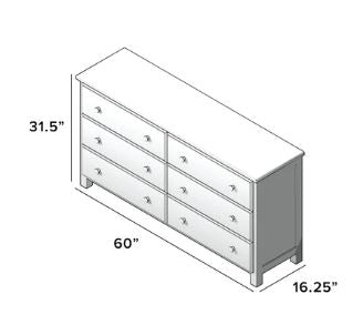 Jackpot Deluxe 6-Drawer Dresser