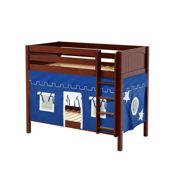 Maxtrix Twin Medium Bunk Bed with Straight Ladder + Curtain (800 Lbs. Rating)