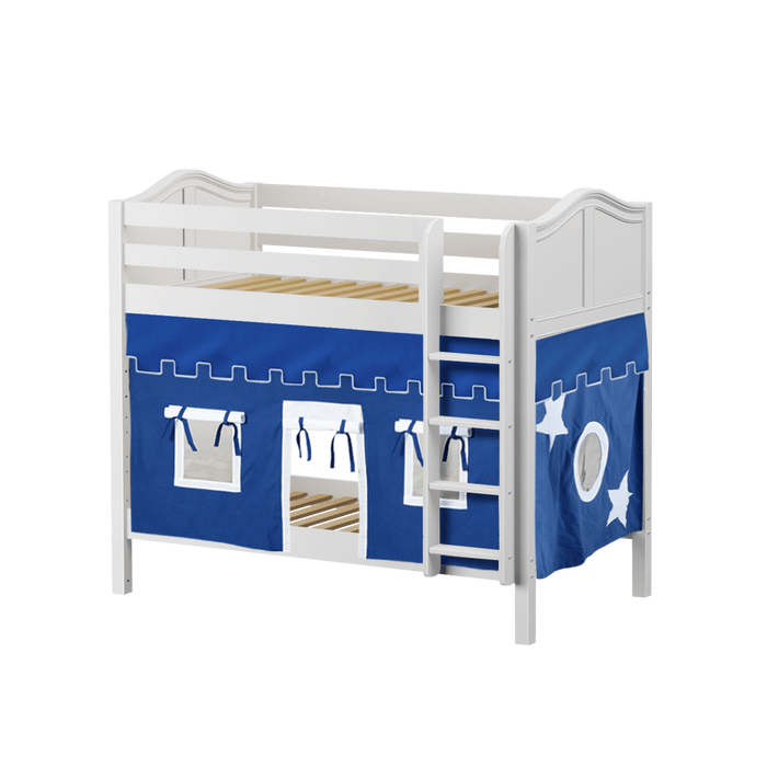 Maxtrix Twin Medium Bunk Bed with Straight Ladder + Curtain (800 Lbs. Rating)
