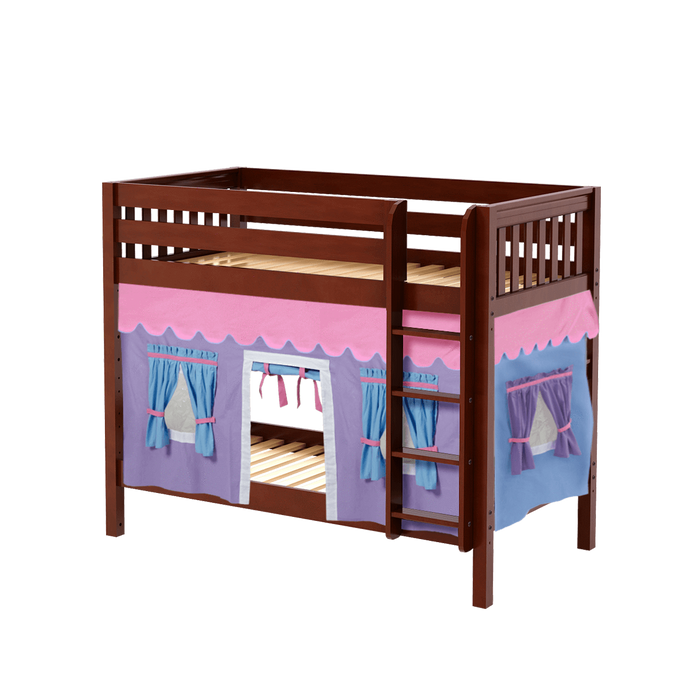 Maxtrix Twin Medium Bunk Bed with Straight Ladder + Curtain (800 Lbs. Rating)