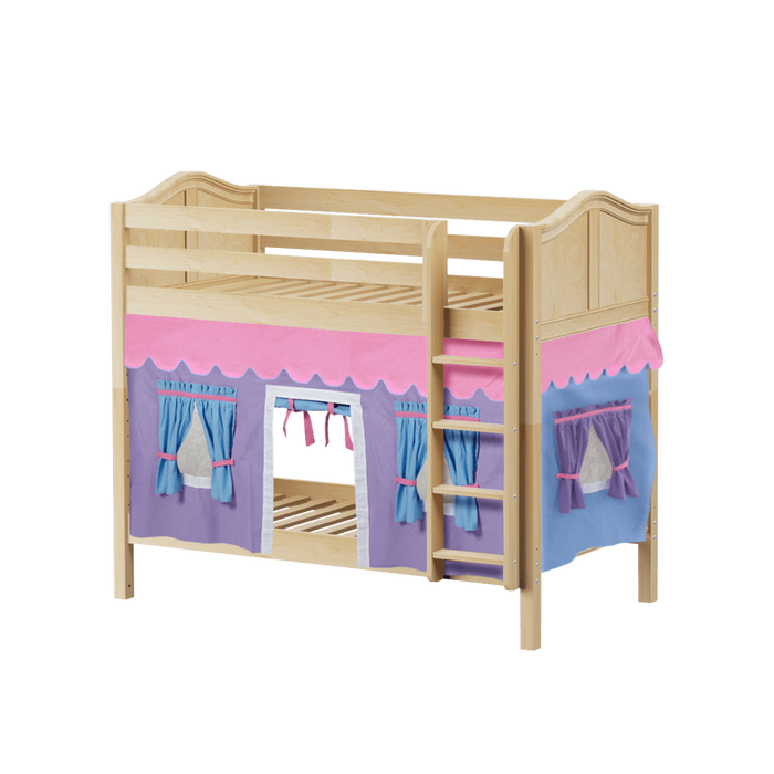 Maxtrix Twin Medium Bunk Bed with Straight Ladder + Curtain (800 Lbs. Rating)