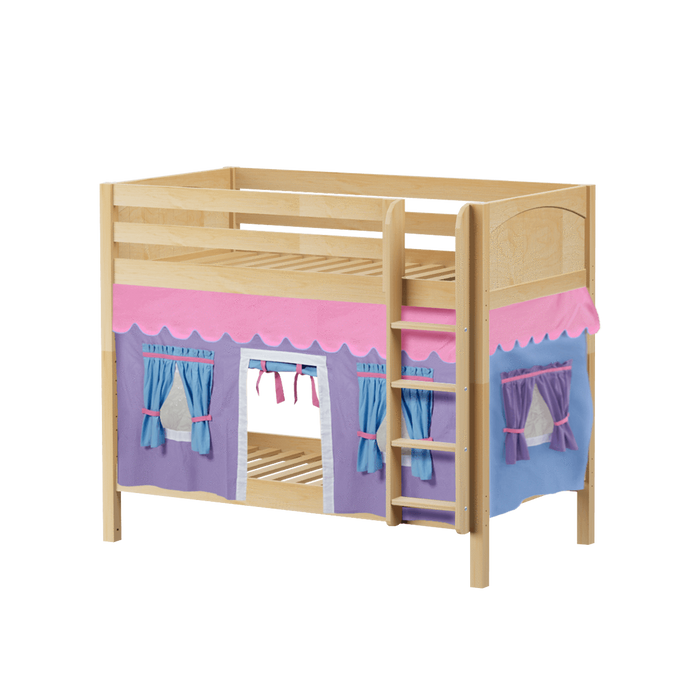 Maxtrix Twin Medium Bunk Bed with Straight Ladder + Curtain (800 Lbs. Rating)