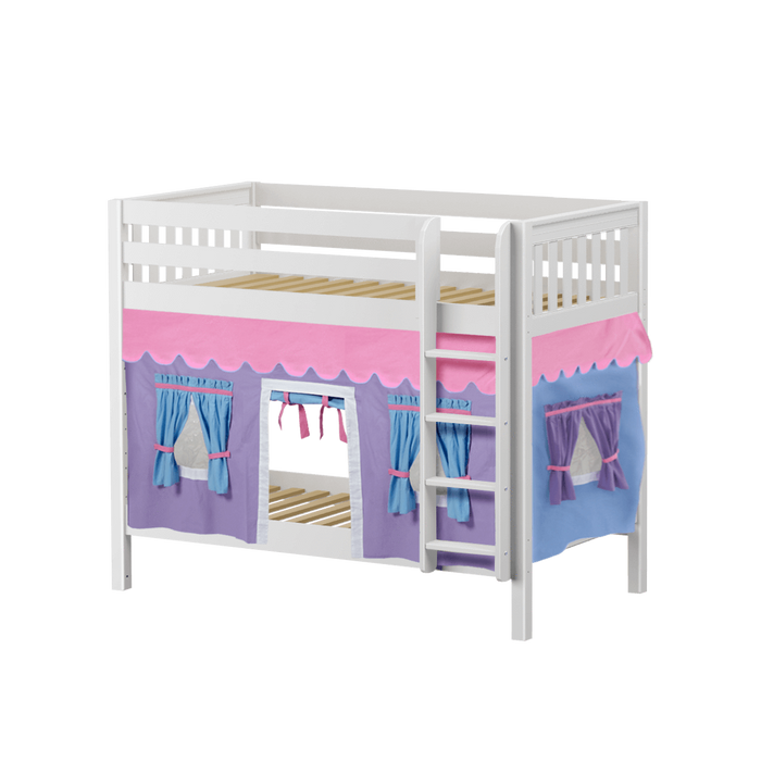 Maxtrix Twin Medium Bunk Bed with Straight Ladder + Curtain (800 Lbs. Rating)
